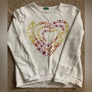 United colors of Benetton girls Sweatshirt size XL 150  10-11 years